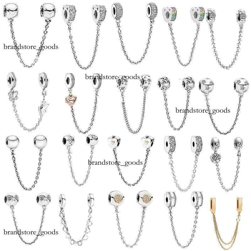 Classic 925 Sterling Silver Love Butterfly Daisy Safety Chain Beads Suitable For Women DIY Bracelet Gift Jewelry Charm Wholesale 472-image-1083850600