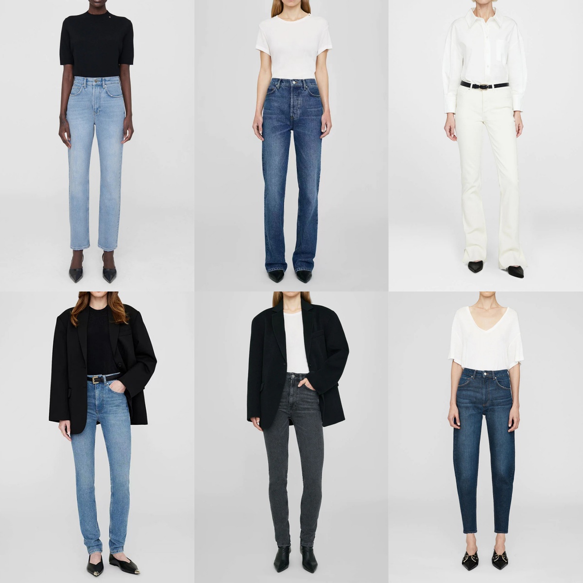 Women's Jeans 25ss women ab designer jeans fashion mid high waisted pants washed long lady denim jeanns
