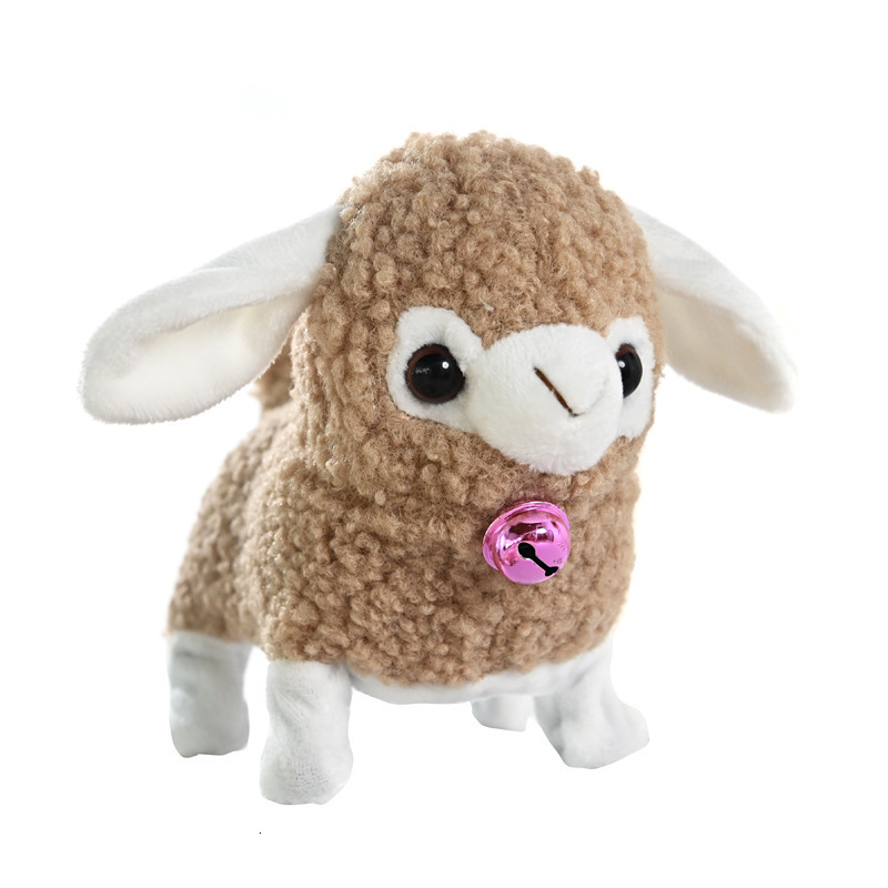 Electric Plush Bells Cats Giraffe Little Lamb horse Walking Forward And Backward, Nodding And Screaming Pet Toy For Kids Birthday Gifts-image-1052566317