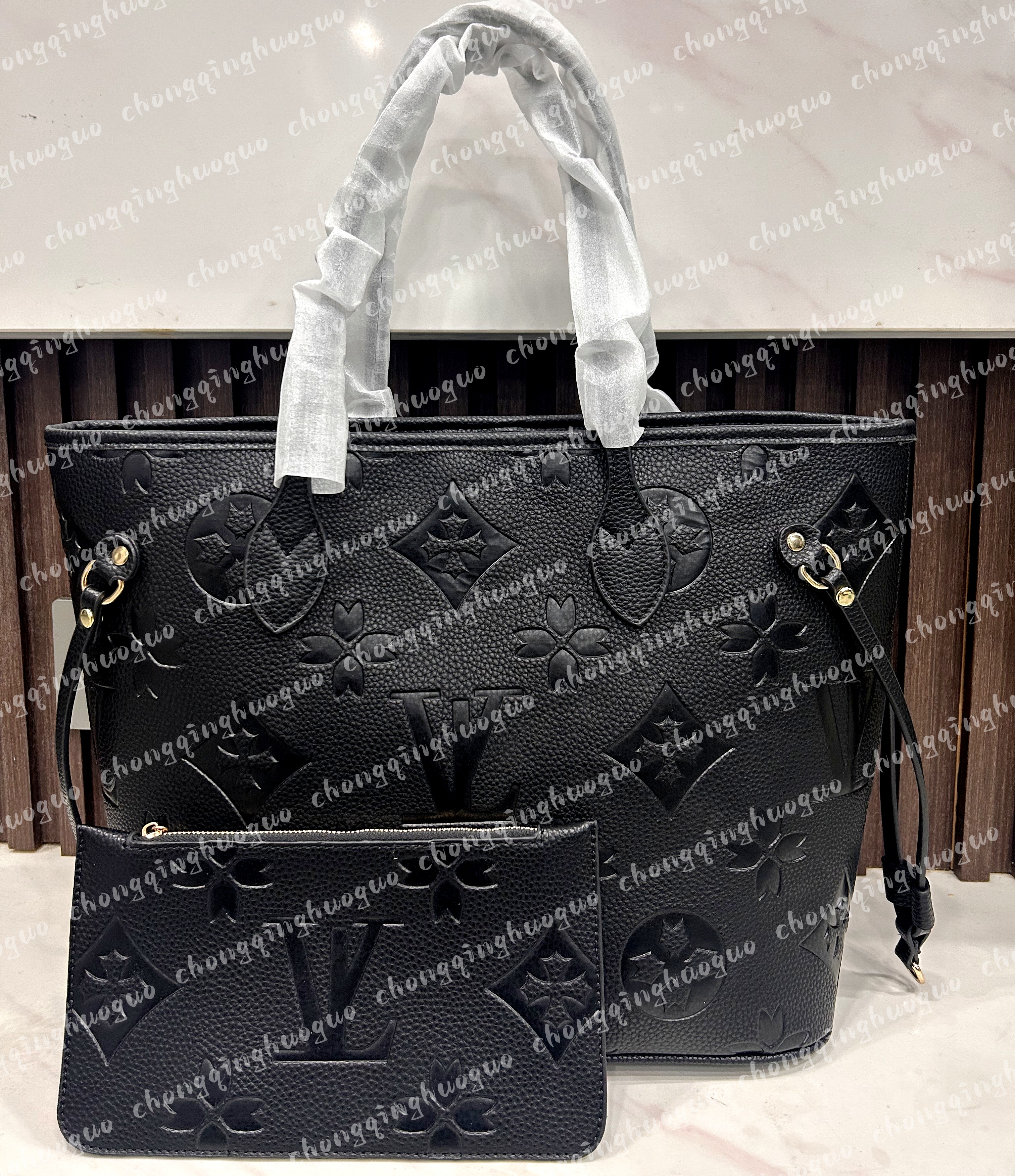 2pcs/set Luxury Designer bag MM Tote bag cowhide Handbag TOP Quality Woman Shoulder bag shopping bag crossbody brown flower Bags
