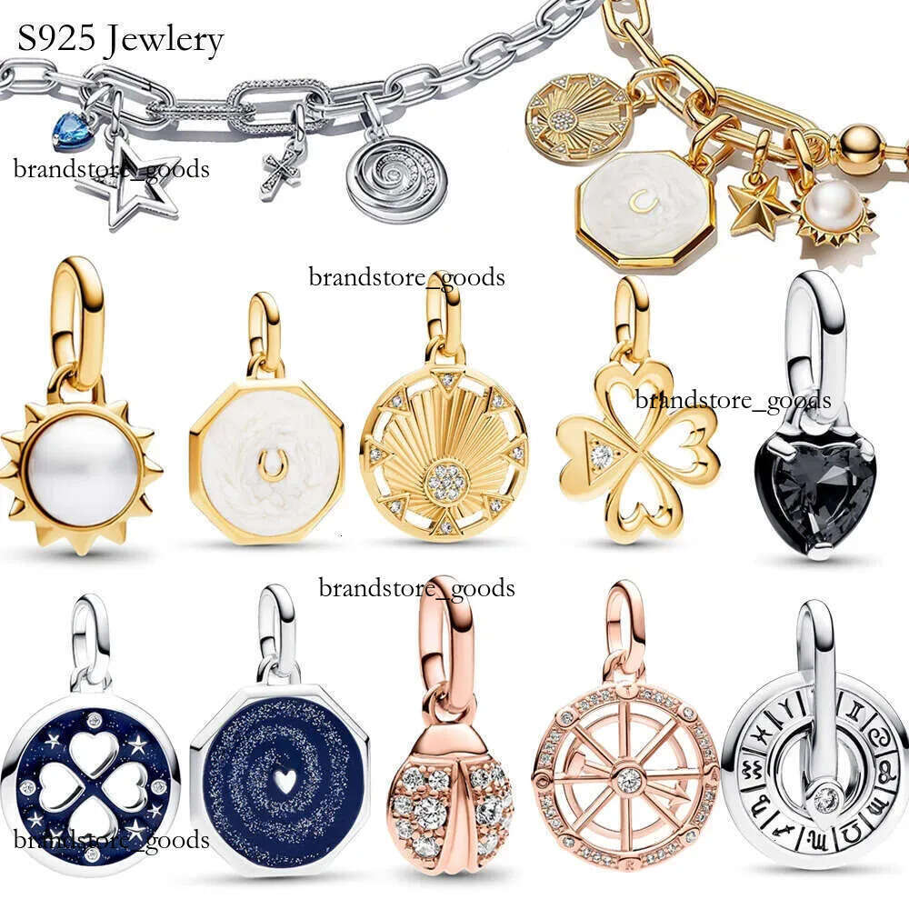 925 Argent Sterling Authentique 1: 1 Charme De Mode Fit Me Bracelet Chakra Noir Coeur Mini Chanceux Coccinelle Perle Pendentif Livraison Gratuite