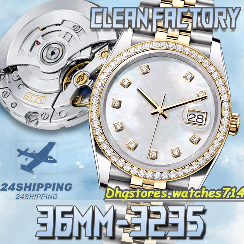 Clean Watch Luxury Watch Designer Watches Men Top Quality Clean Factory With Diamonds Gold 36MM Cal.3235 Movement Mechanical Watch 904L Sapphire Wat