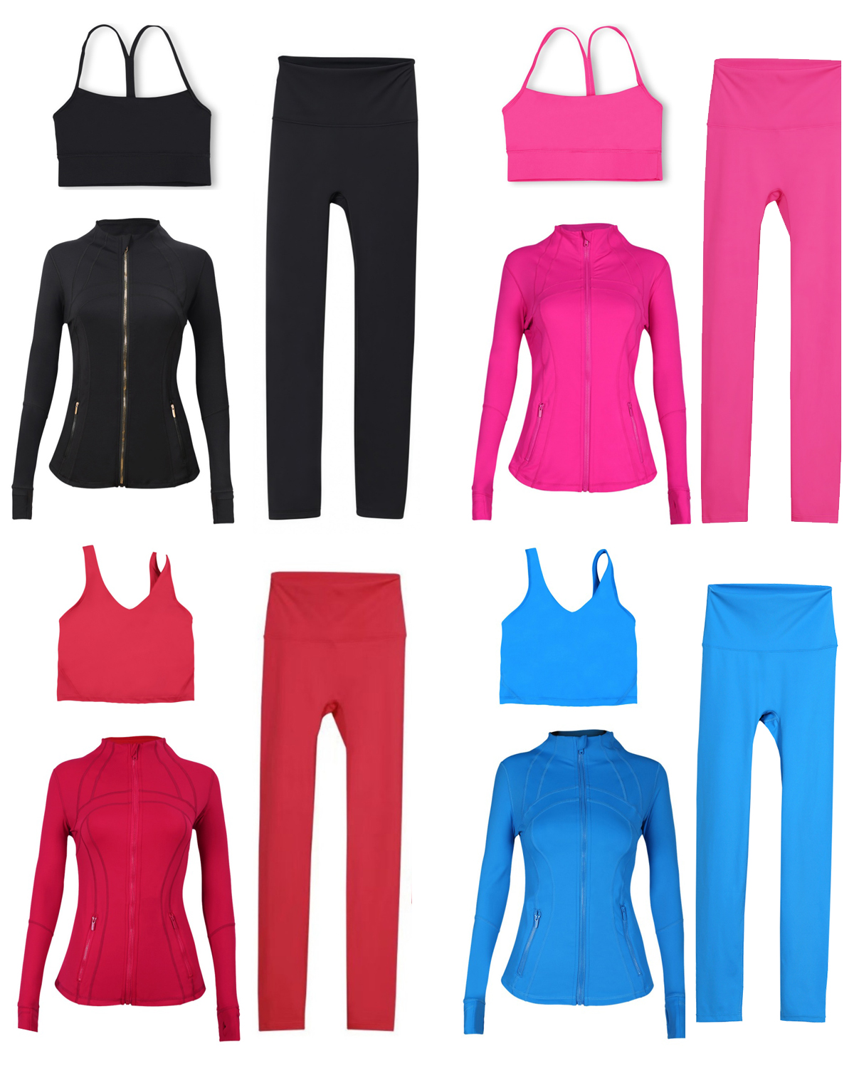 25Fitness Set Women's Yoga Set Jacket Bra Tight Pants Carnival Set High Waist Sports Jacket Zipper Coat Elastic Sports Suit Set Pants Sports Se