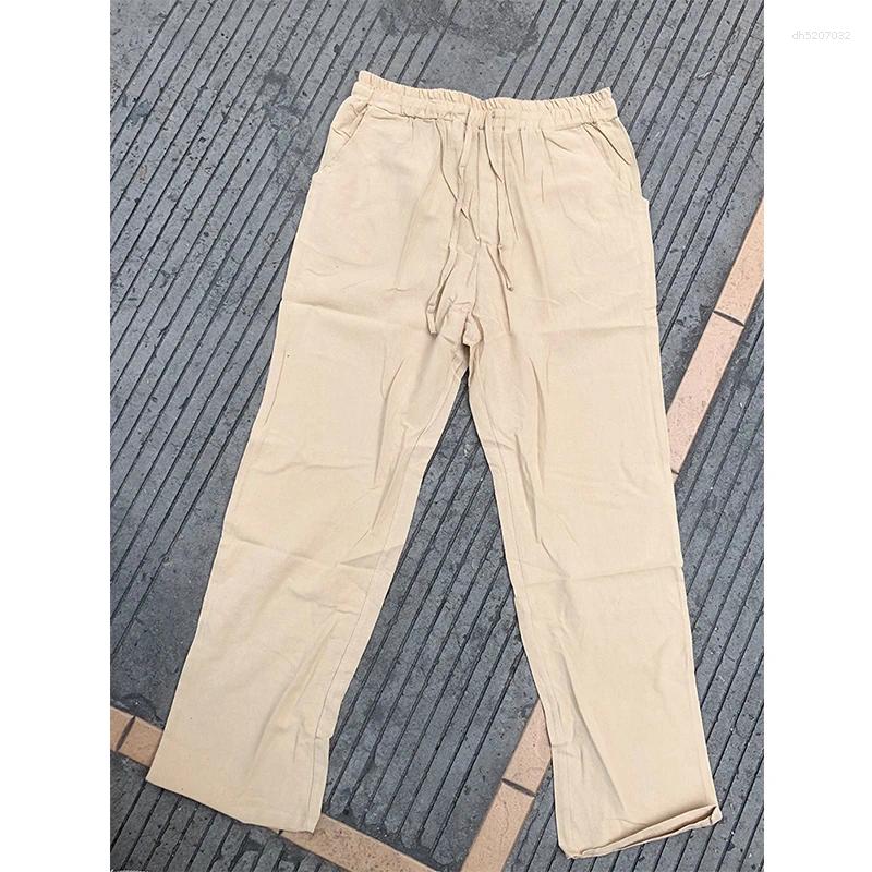 Pantalon pour hommes Classic Men mince pantalon en lin spécial Prix de mode pantalon droit sweet swewstring elasti taise occasionnelle