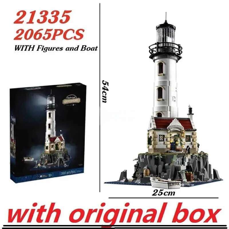 es With box pe electric lighthouse 21335 2065Pcs model motorcycle building blocks toys childrens Christmas gifts C251110-image-1084007385