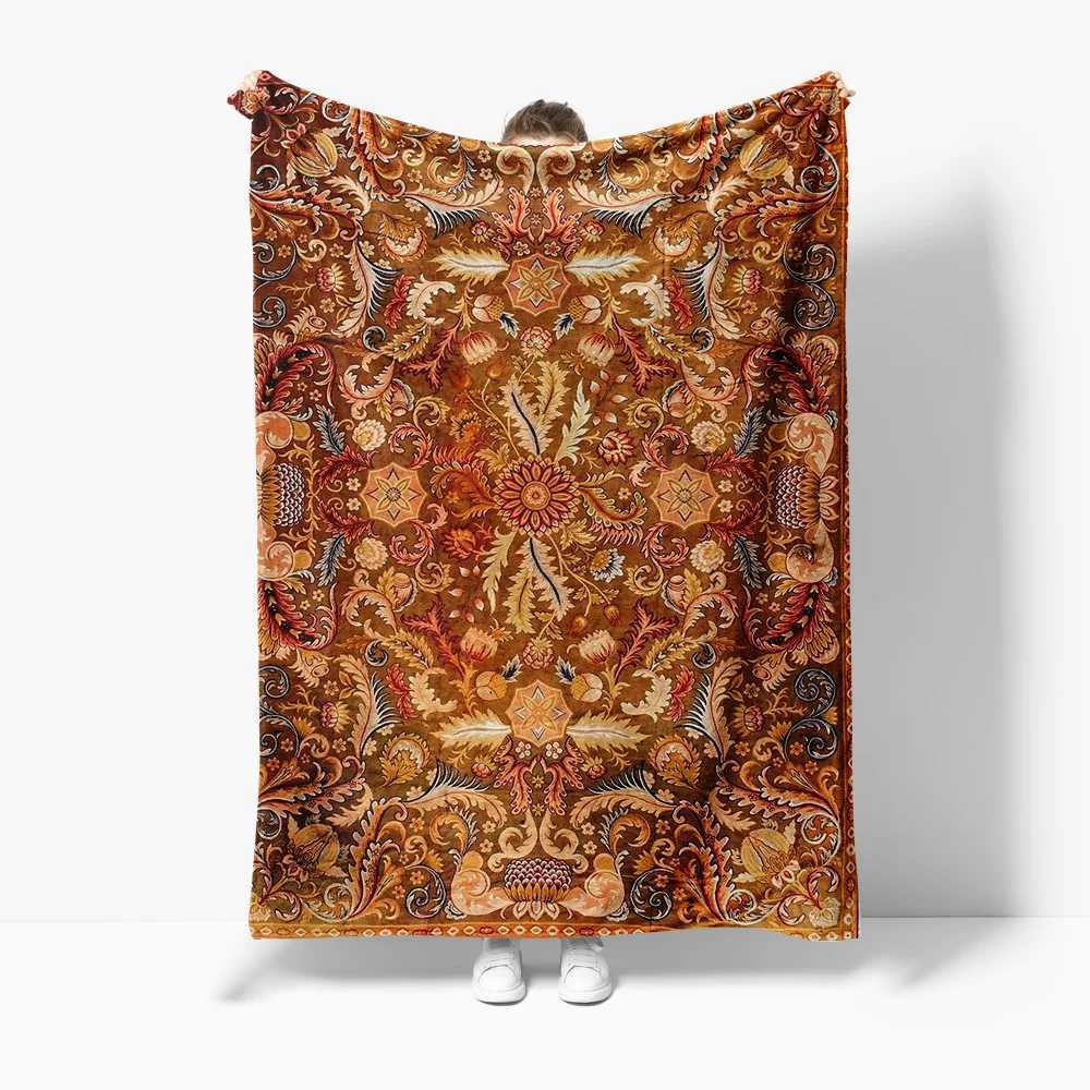 Luxurious Floral Embroidered Blanket Throw Sofa Bed Decorative Bedspread Home Textile Cushion Cover GiftW251107-image-1083906479