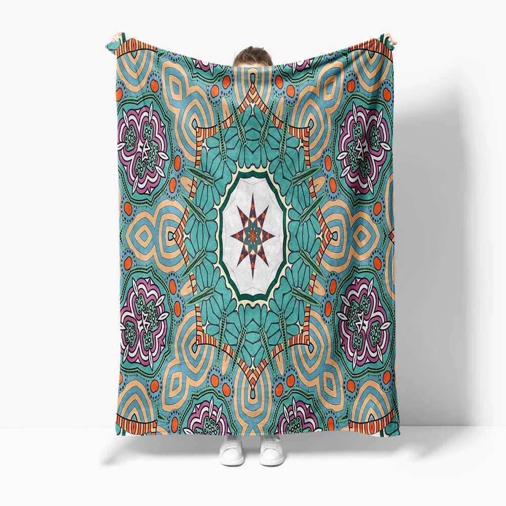 Vibrant Paisley Floral Cotton Throw Blanket Sofa Bed Decorative Cushion Cover Bedspread 130x160cmW251107-image-1083903416