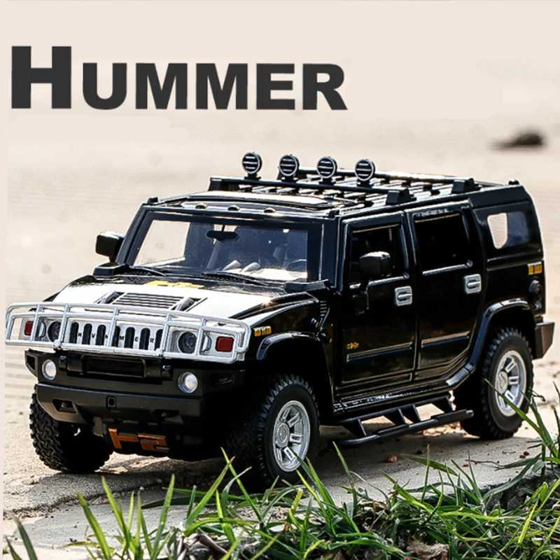 1/24 HUMMER H2 Alloy Car Model Diecasts Toy Metal Off-road Vehicles Car Model Simulation Sound and Light Collection Kids Gifts C251118-image-1085145164