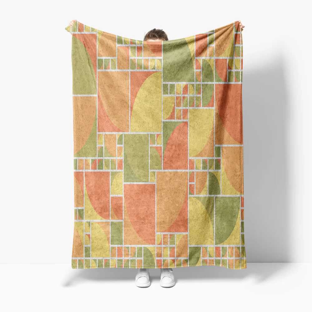 Geometric Pattern Throw Blanket Sofa Bed Cover Decorative Solid Color Square Circle Throw BlanketW251107-image-1083906512