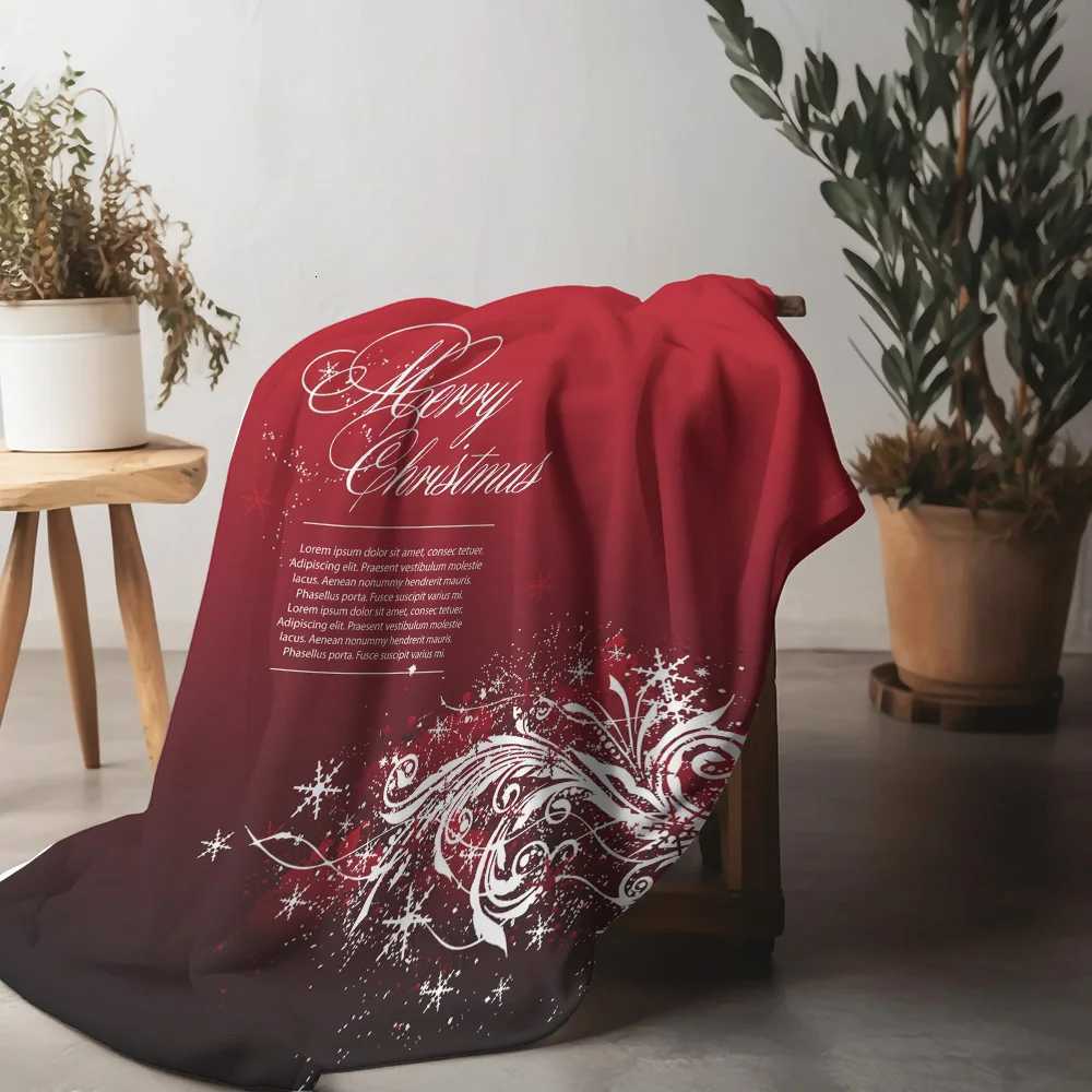 Tu Elegant Christmas Throw Blanket Cozy Flannel Soft Decorative Winter Bedspread Quilt Home Decor Gift Luxurious Warm TextureW251107-image-1083905124