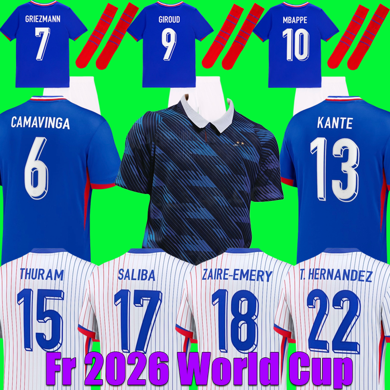 2025 2026 French MBAPPE Soccer Jerseys final BENZEMA GIROUD GRIEZMANN SALIBA PAVARD KANTE POGBA THURAM KOLO 2024 25 26 Maillot De Foot Equipe Foo-image-989413098