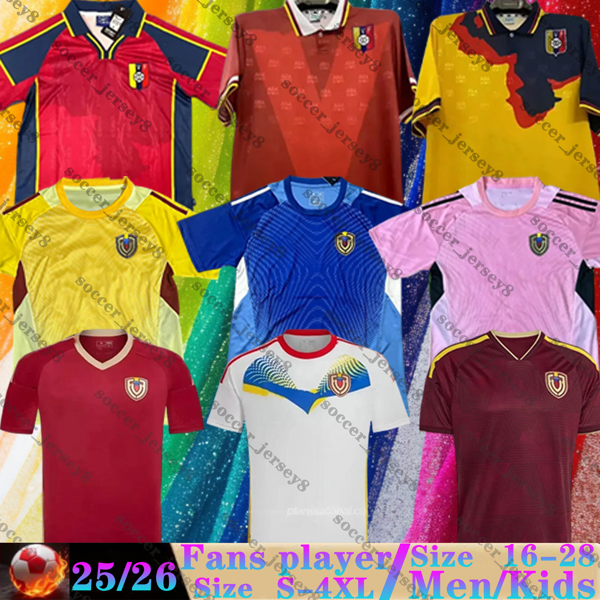 2026 2027 Venezuela Soccer Jerseys retro 98 00 SOTELDO SOSA RINCON CORDOVA CASSERES BELLO home Away JA.MARTINEZ RONDON GONZALEZ OSORIO MACHIS 25-image-891109999