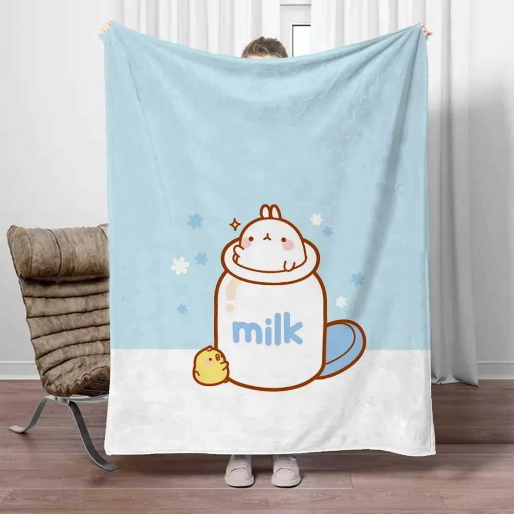 Molang Cute Throw Blanket for Sofa Luxury Bedding Custom Blankets Characters Velvet Blanket Oversized 200x300 Blankets ThrowsW251107-image-1083902540