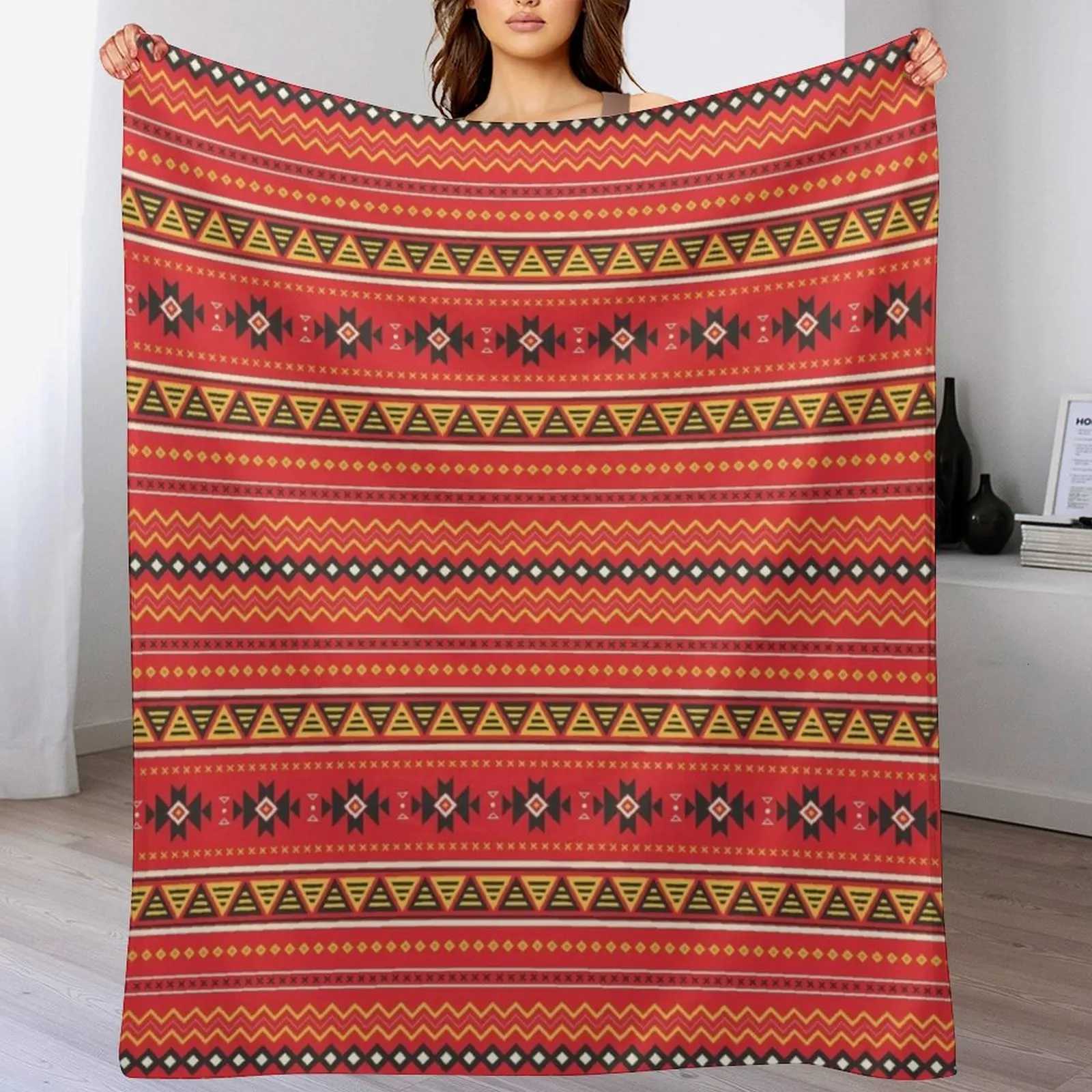 Traditional Weaved Igorot Philippines Tribal Pattern Throw Blanket Luxury Throw sofa bed Hairys Comforter BlanketsW251107-image-1083903572