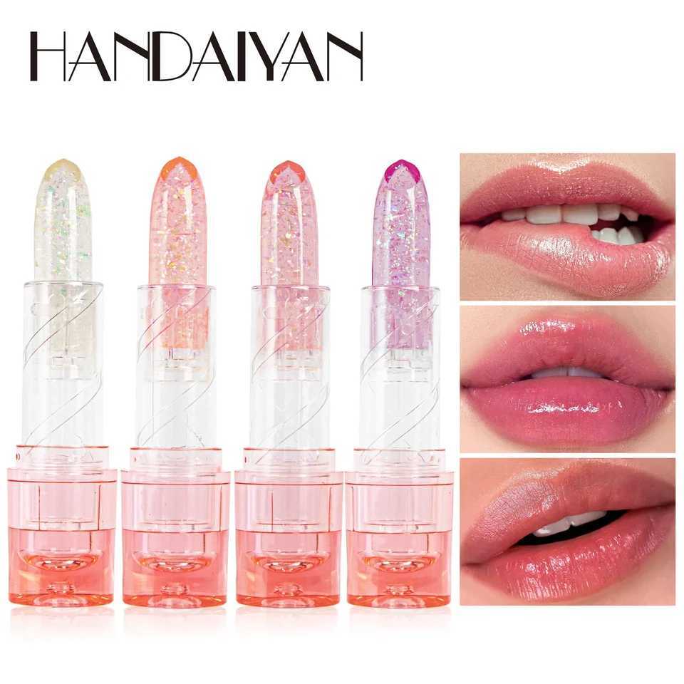 Color Changing Lipstick Jelly Glitter Temperature PH Change Lip Balm Moisturizing Waterproof Crystal Lip gloss Pink Lip MakeupT251110-image-1083934819