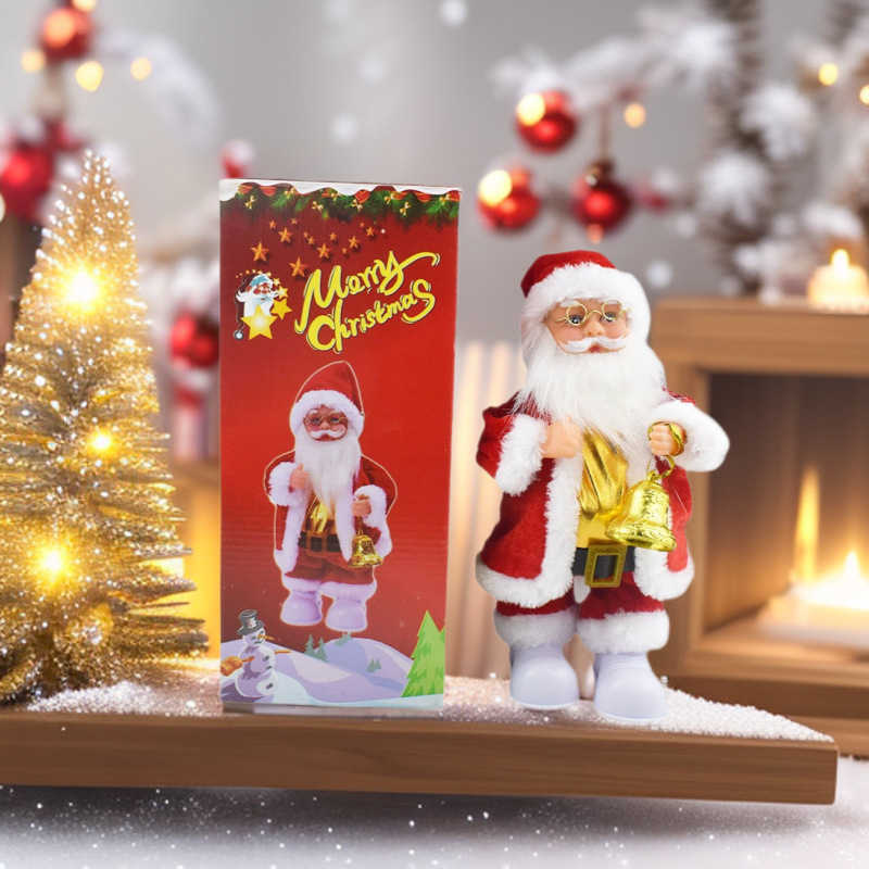 Electric music bell; Santa Claus walking doll; Christmas decoration Christmas gift L251110-image-948894876