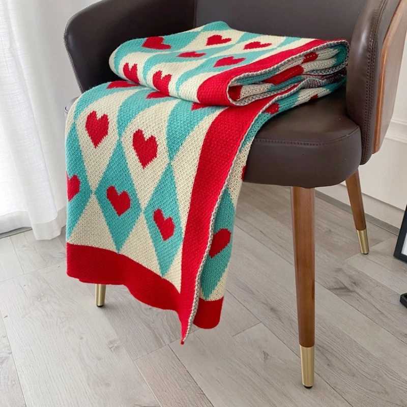 Luxury Sofa Throw Blanket for Women Summer Fall Cute Love Shawl Blanket Home Office Nap Blanket Living Room Feel Bed End CoverW251107-image-1083906105