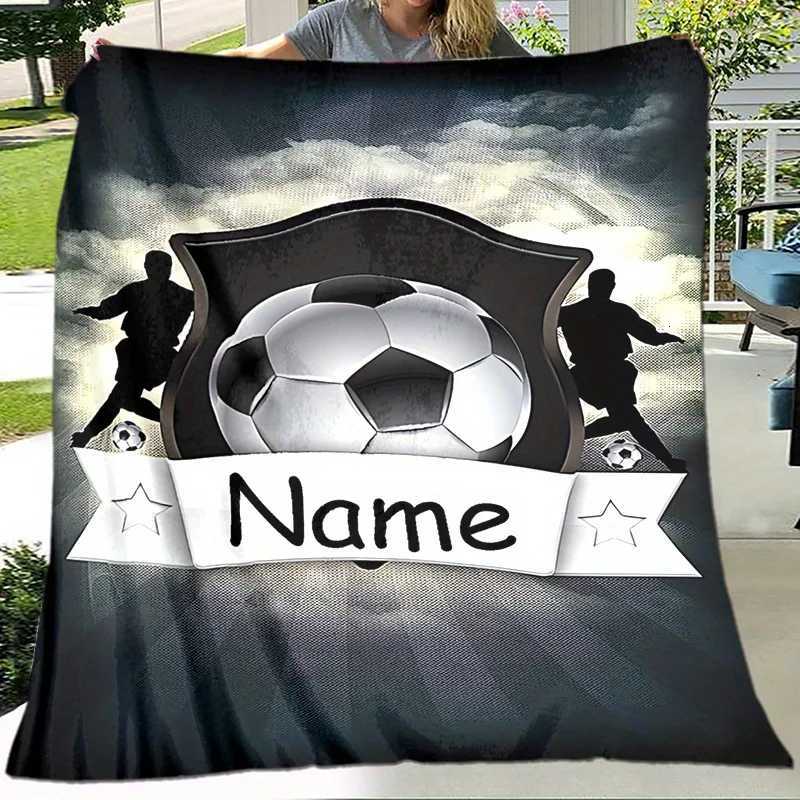 Customized customer name blanket bright football blanket soft blanket personalized gift suitable for office napW251107-image-1083902080