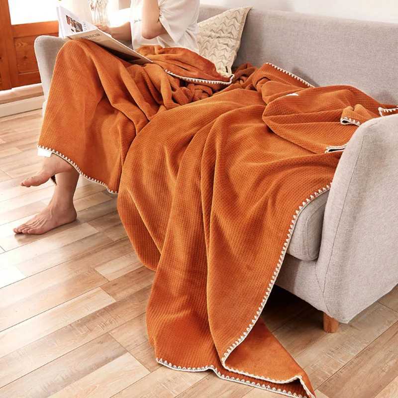 2025 New Waffle Solid Color Velvet Blanket Luxury Casual Milk Velvet Nap Sofa Cover Blanket Four Season Universal Quilt for HomeW251107-image-1083909423