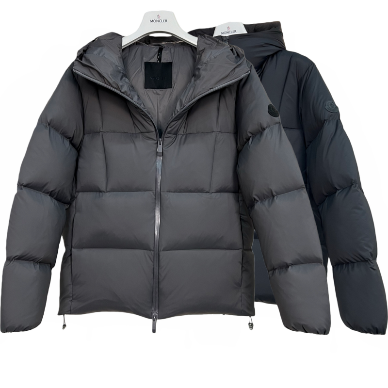 Men's Fusain Short Down Jacket Nylon Fitted Down Jacket Winter Coats hooded size 1-5(S-XXL)