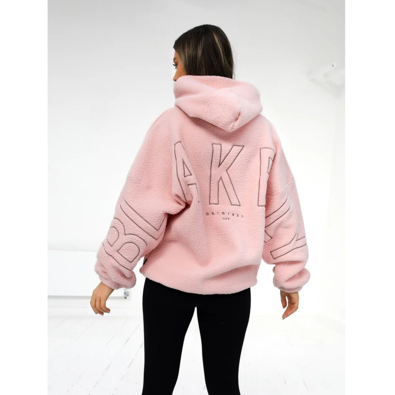 2025 Winter Designer Womens Fleece Hoodie Letter Embroidery Loose Zipper Coat Hooded Elegant Commuting Comfort Casual Trendy Streetwear Tops