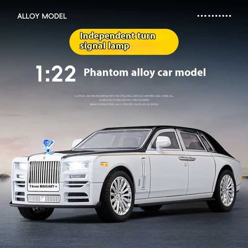122 Rolls Royce Phantom Alloy Car Model Diecasts Metal Vehicles Collect Simulated Decorations Sound Light Gifts For Kids C251118-image-1085145183