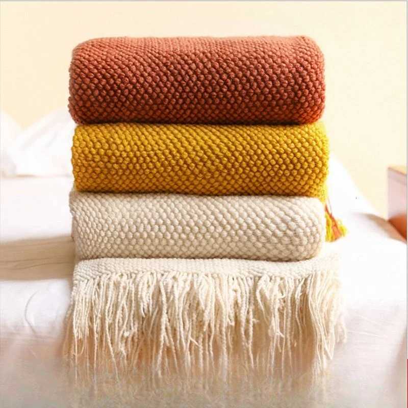 Pineapple Knit Sofa Throw Blanket Breathable Office AC Nap Blanket Lightweight Summer CoverW251107-image-1083907717