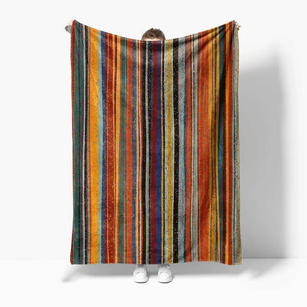 Striped Knitted Blanket Textured Solid Color Sofa Bed Throw Blanket for Living Room Bedroom Kids GiftW251107-image-1083905565
