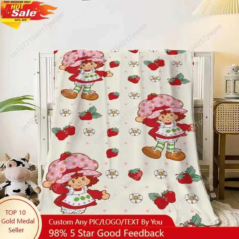Strawberry Shortcake Microfiber Blanket King Size Designer Throw Blanket for Sofa Luxury Home Interior Custom blanketsW251107-image-1083903367