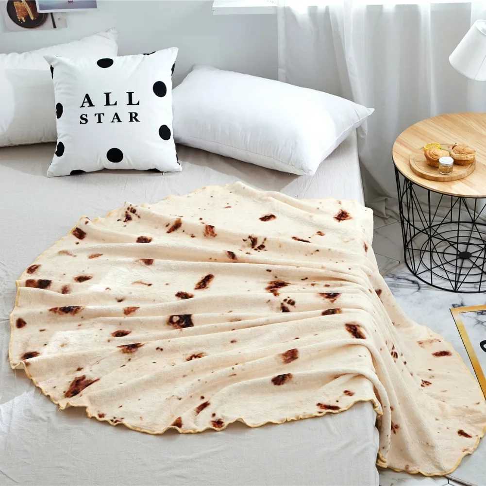 Burrito Pizza Blankets Funny Gifts Cute Food Wrap Blanket for Adults Kids Soft and Fuzzy Throw Blankets for ChristmasW251107-image-1083907784