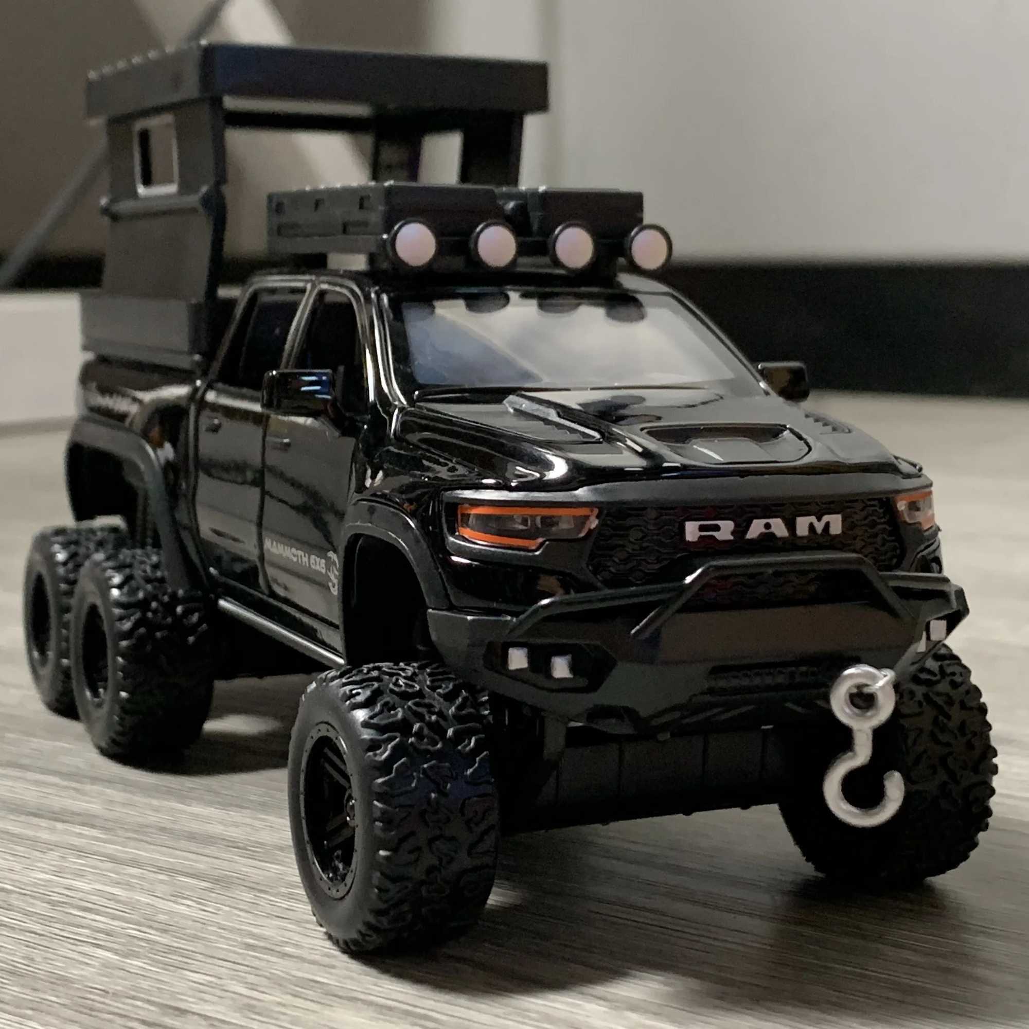 132 Dodge Tyrannosaurus RAM TRX Off Road SUV Pickup Truck Alloy Car Model Sound And Light Pull Back Childrens Toy Collectibles R251108-image-1083888638
