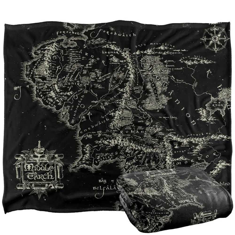 Map of Middle-earth digital-printed polyester Bedroom velvet flannel soft sofa cover blanket Fleece sofa cover blankets for bedsW251107-image-1083904109