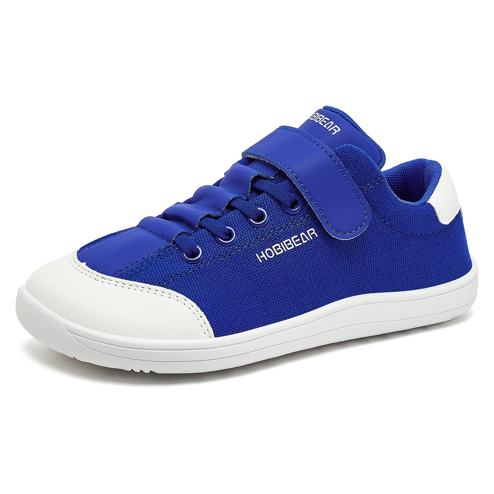 HOBIBEAR Boys Girls Barefoot Shoes Kids Wide Toe Minimalist Sneakers Lightweight Hook Loop Artificial Leather Fabric Shoes 251110BJ