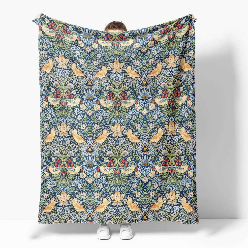 Retro Bohemian pattern Printed Blanket for Sofa Bed Travel Camping Living Room Office Conditioning Blanket for All Seasons GiftsW251107-image-1083905968