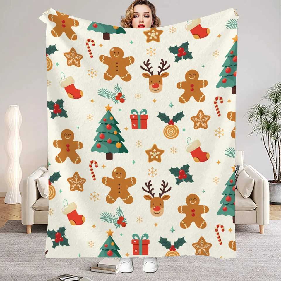 1PC Christmas Blanket Soft Baby Flannel Blanket For Home Bedroom Nap Leisure Blankets Birthday Christmas Gifts For Home DecorW251107-image-1083908074