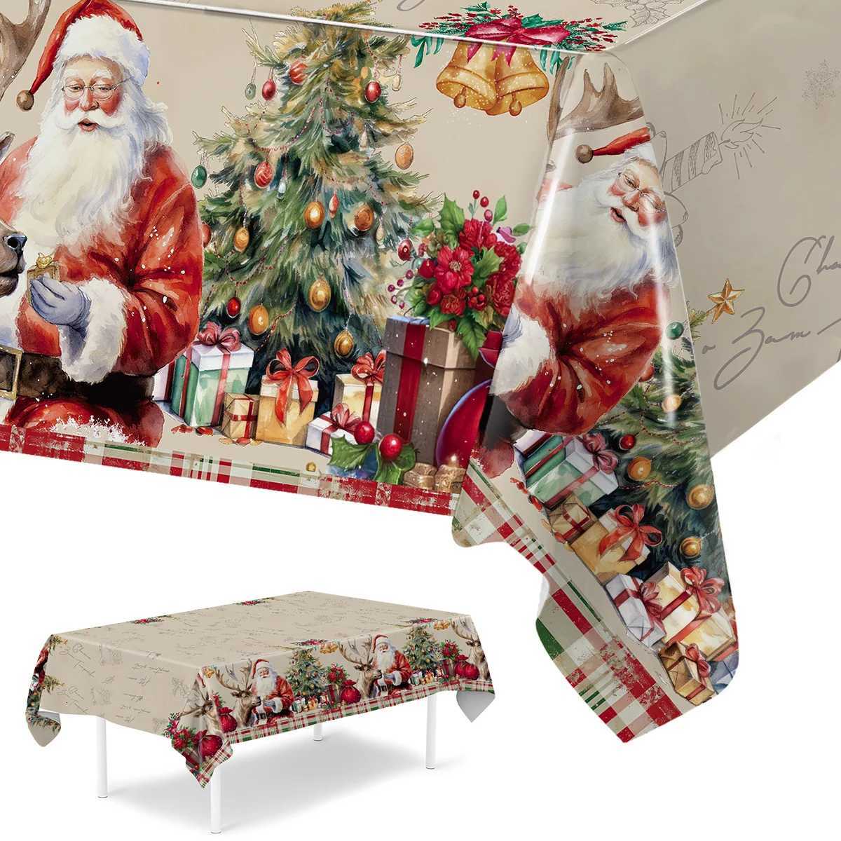 Christmas Snowman Rectangle Tablecloth Christmas Decors for He 2025 Tablecloth Xmas Ornament Navidad Natal New Year Gift 2026 H251110-image-1083976960