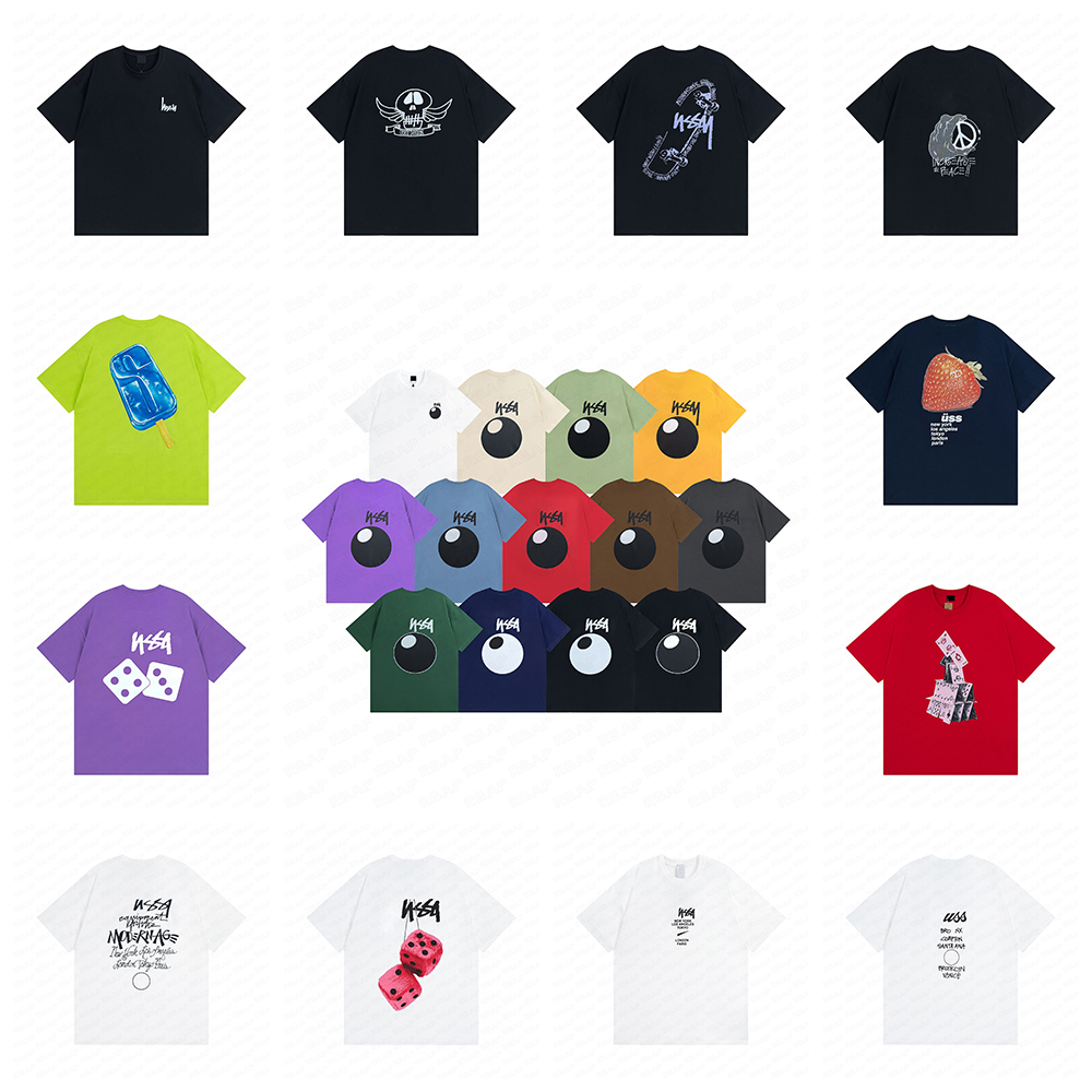 Designer stussyshirt Mens T shirt Men&#039;s Printed T-shirt Shirt Fashion Street trend signs for Men Womens Shirts Designer Cottons Tops Man s C-image-935762782