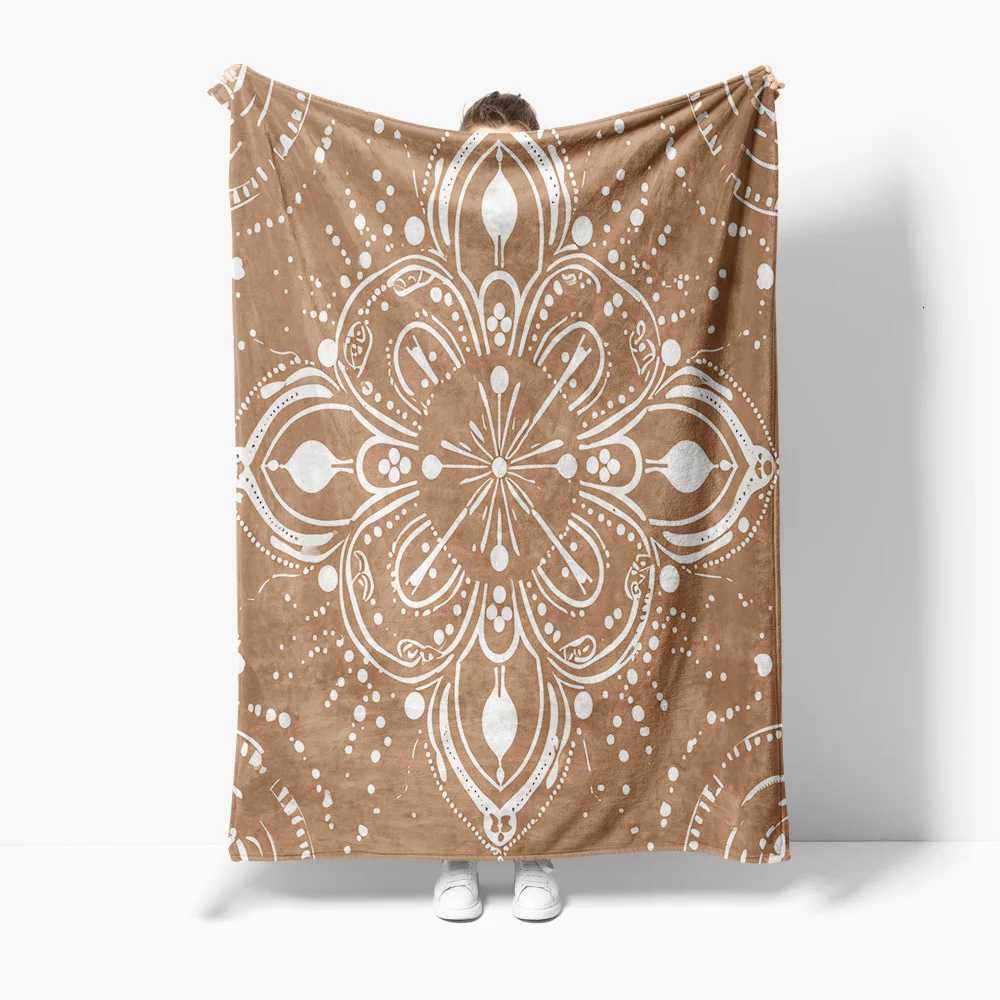 Boho Mandala Throw Blanket Textured Cotton Sofa Bed Decorative Throw Blanket for Living Room Bedroom Home DecorW251107-image-1083907006
