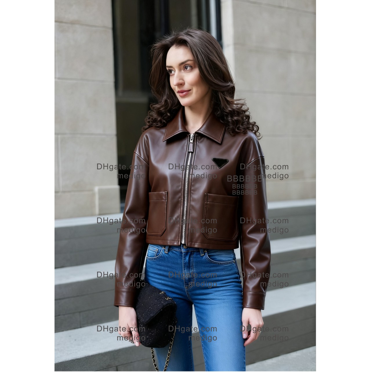 Womens Designer leather Jacket Woman Short Coats classic letters Autumn Spring Style Slim For Lady Jackets Designer Coat luxury designer woman jacke
