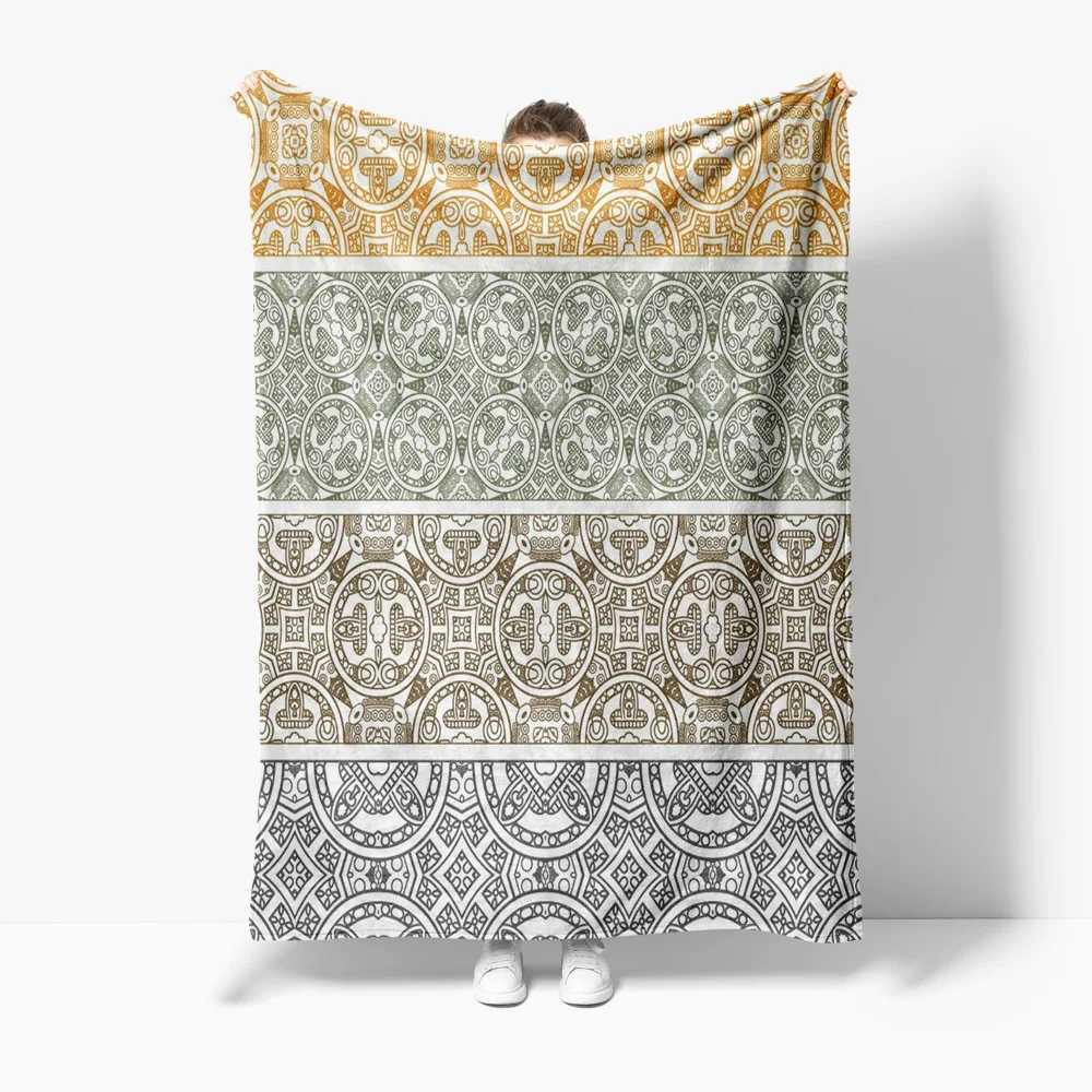 Patterned knitted blanket nordic geometric design sofa bed cover cushion throw blanket home decorW251107-image-1083906209