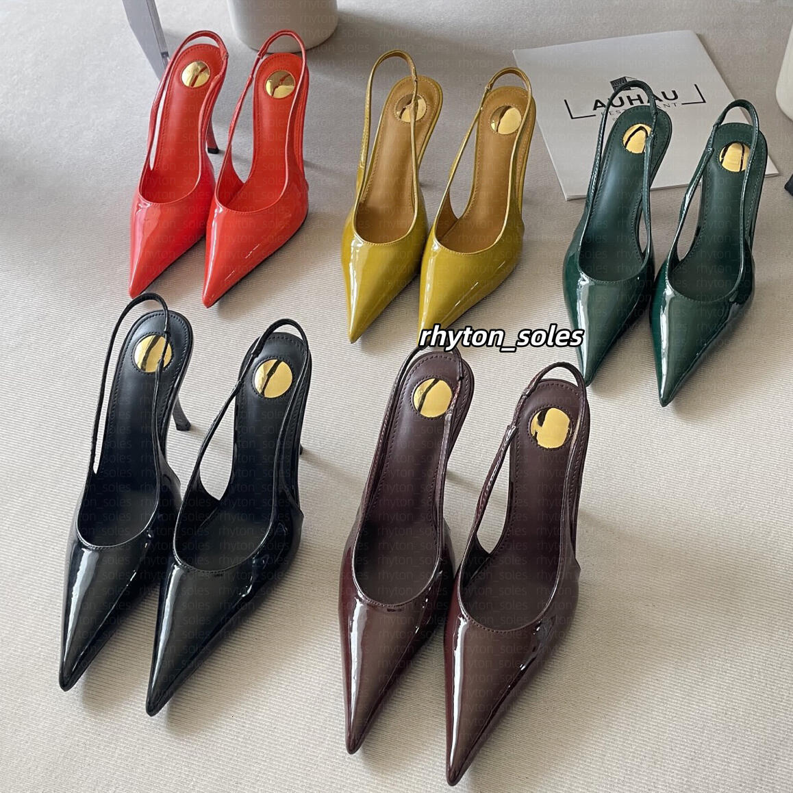 Vendome Slingback Pumps In Smooth Leather Designer Fashion Formal Shoes Exquisite High-End High Heels Genuine Leather Women Shoes Elegant lady Sling