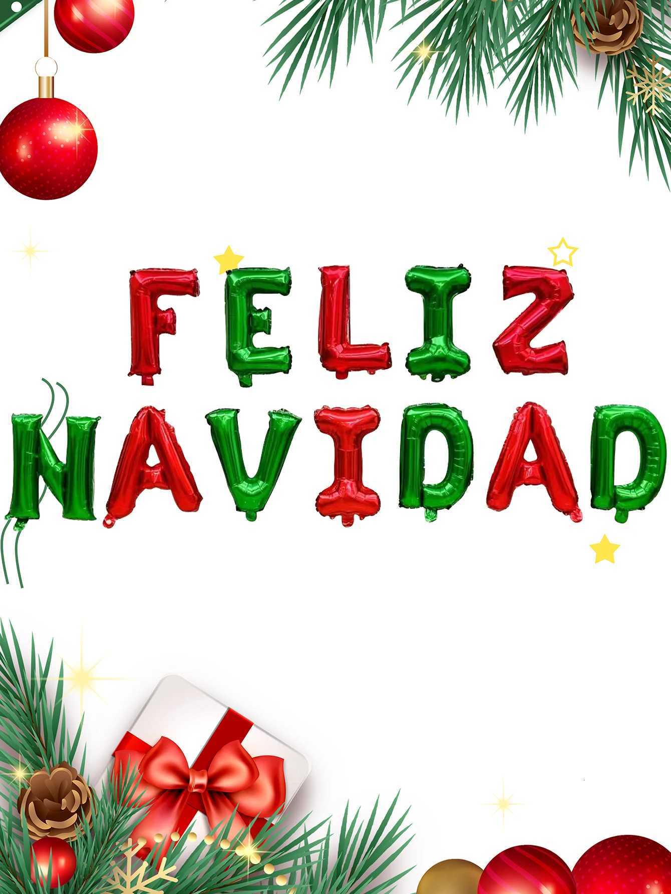 Christmas 14pcs 16inch Spanish Feliz Navidad Letter Balloons Banner New Year Christmas Party Decorations Navidad 2026 Air Balloon Y251111-image-1084088766