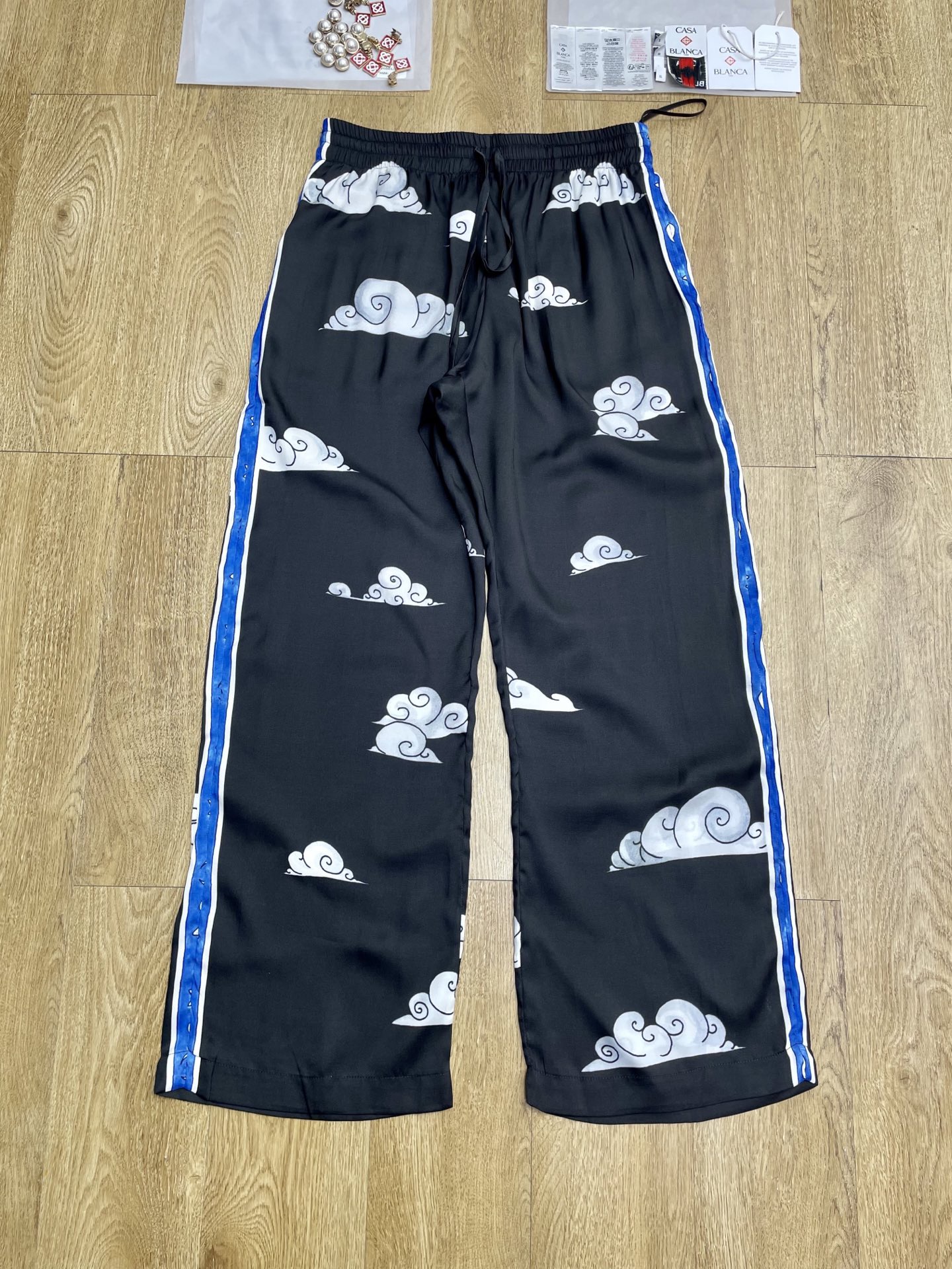 Men's Plus Size Pants Round neck embroidered and printed polar style summer wear with street pure cotton 32f3f3