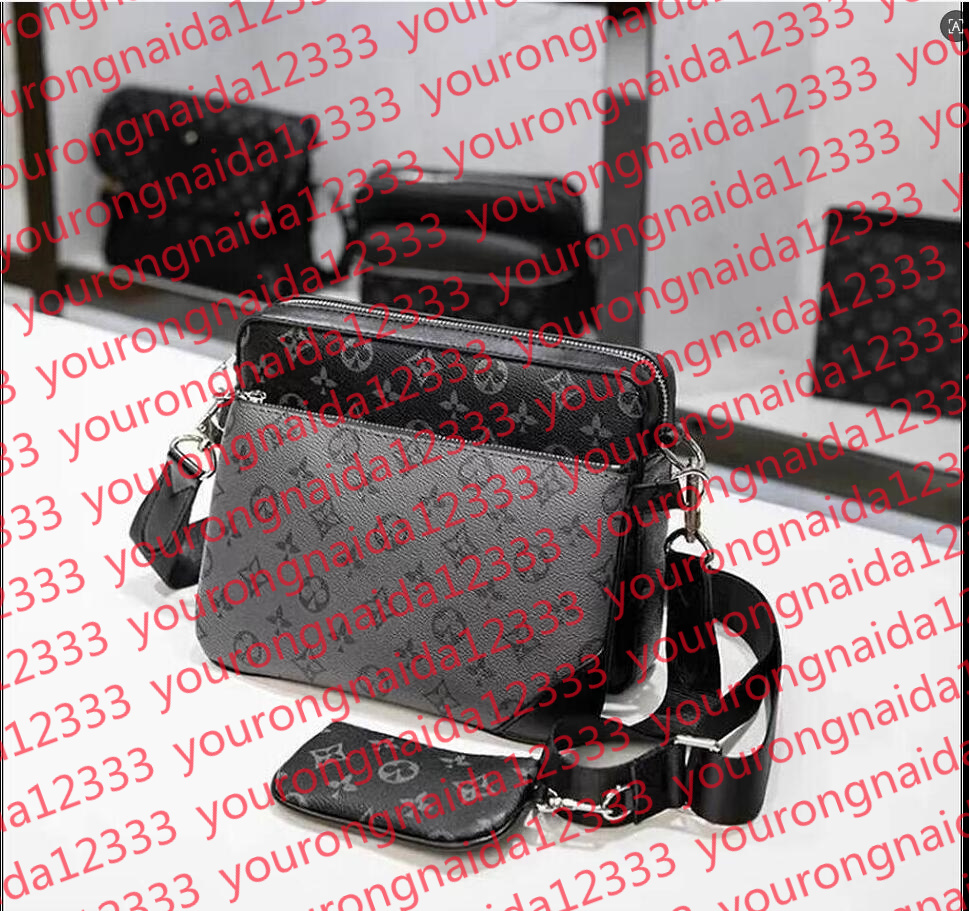 Mens Totes Bag Handbags Purses Fashion Handbags Men Leather TRIO Messenger Bags Luxury Shoulder Bag Make up Bag Tote bags-image-987696264