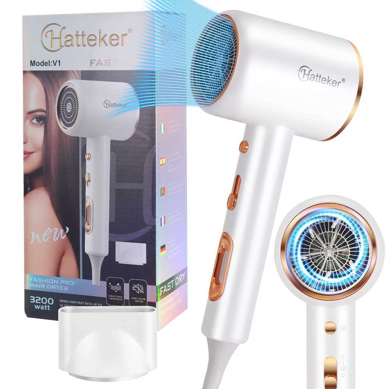 3rd Gear Professional Hair Dryer Negative Ion Blow Dryer with Hot Cold Wind Air B Function Strong Power Salon Tool H251111-image-1084141510