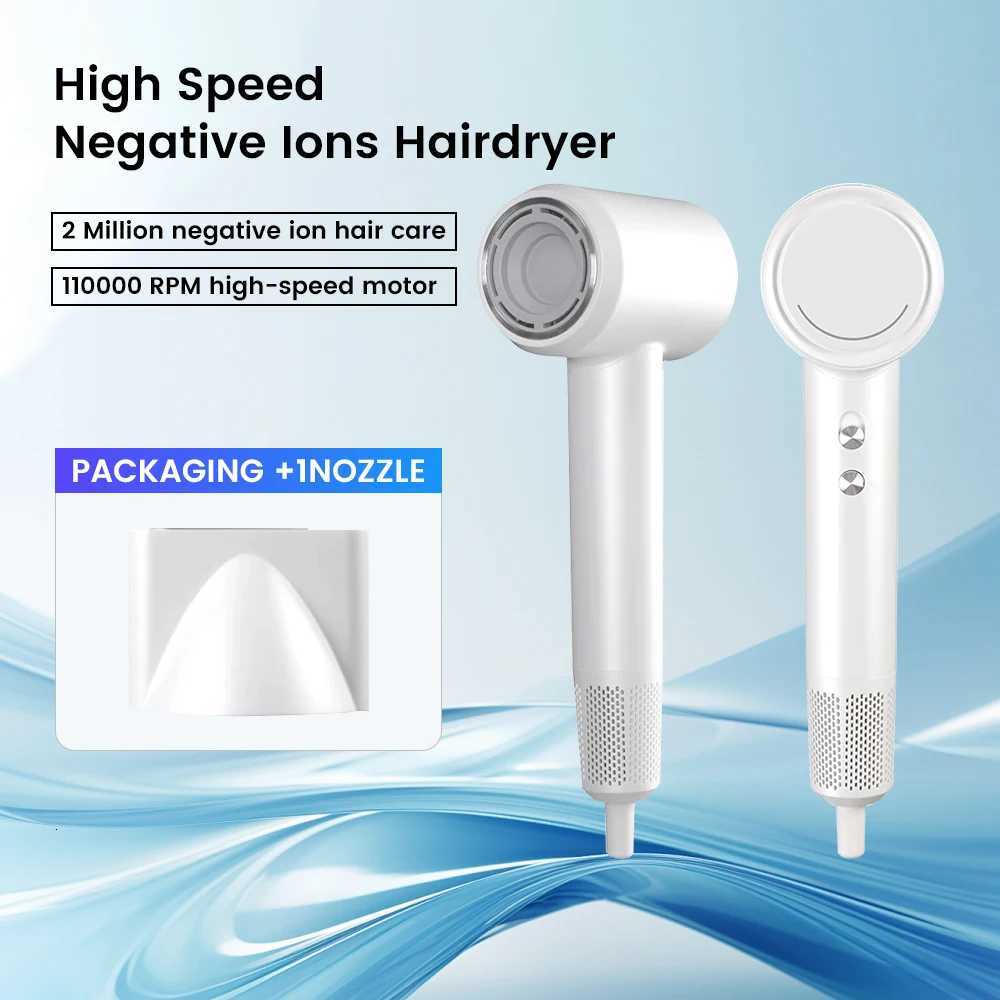 Intelligent Alternating Hot And Cold Hair Dryer Negative Ion Hair Care Technology Low Noise Smiling Face With Air Nozzle H251111-image-1084142105