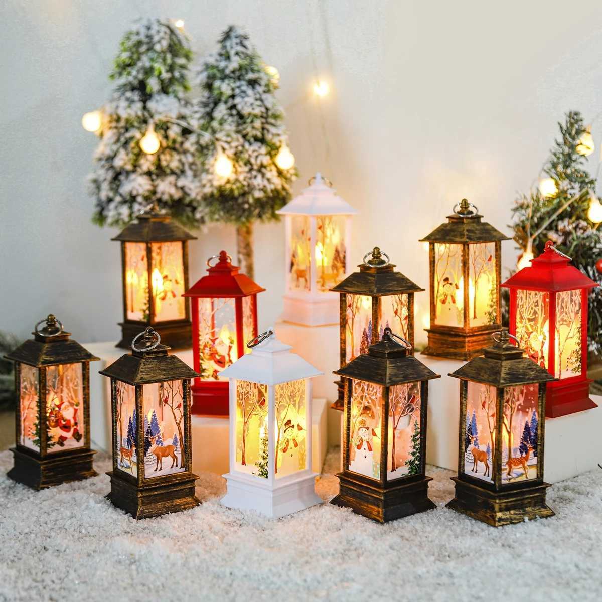 Christmas Lantern Light Merry Christmas Decorations for Home Christmas Tree Ornaments 2024 Navidad Xmas Gifts New Year 2025M251111-image-1084133037