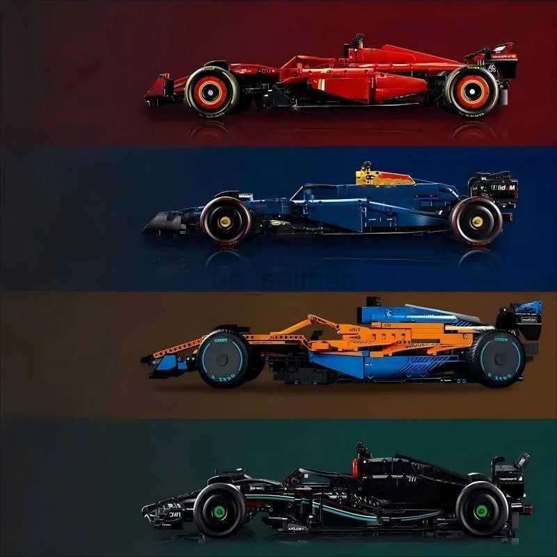 2025 new New Technical 1639PCS 42206 42207 F1 Performance RB20 SF24 Race Building Blocks Collectible Model Car Kit Toy Adt Gift C251110-image-1084047112