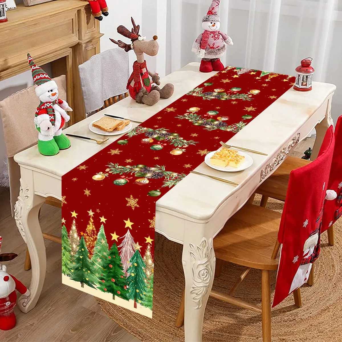 Christmas Trees Table Runner Christmas Decorations for Home 2025 Xmas Table Cover Table Decor Navidad Noel New Year 2026 GiftsM251111-image-1084133627
