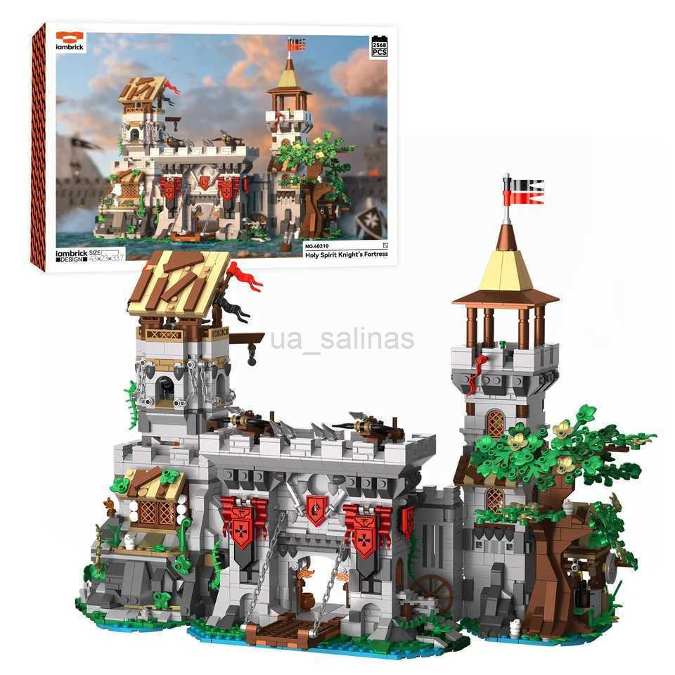 2568PCS Holy Spirit Knights Fortress Building Blocks MOC Medieval Castle Model Splicing Assembly Brick Puzzle Toys Kids Gift C251110-image-1084047299